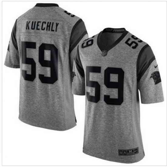 Nike Carolina Panthers #59 Luke Kuechly Gray Men 27s Stitched NFL Limited Gridiron Gray Jersey